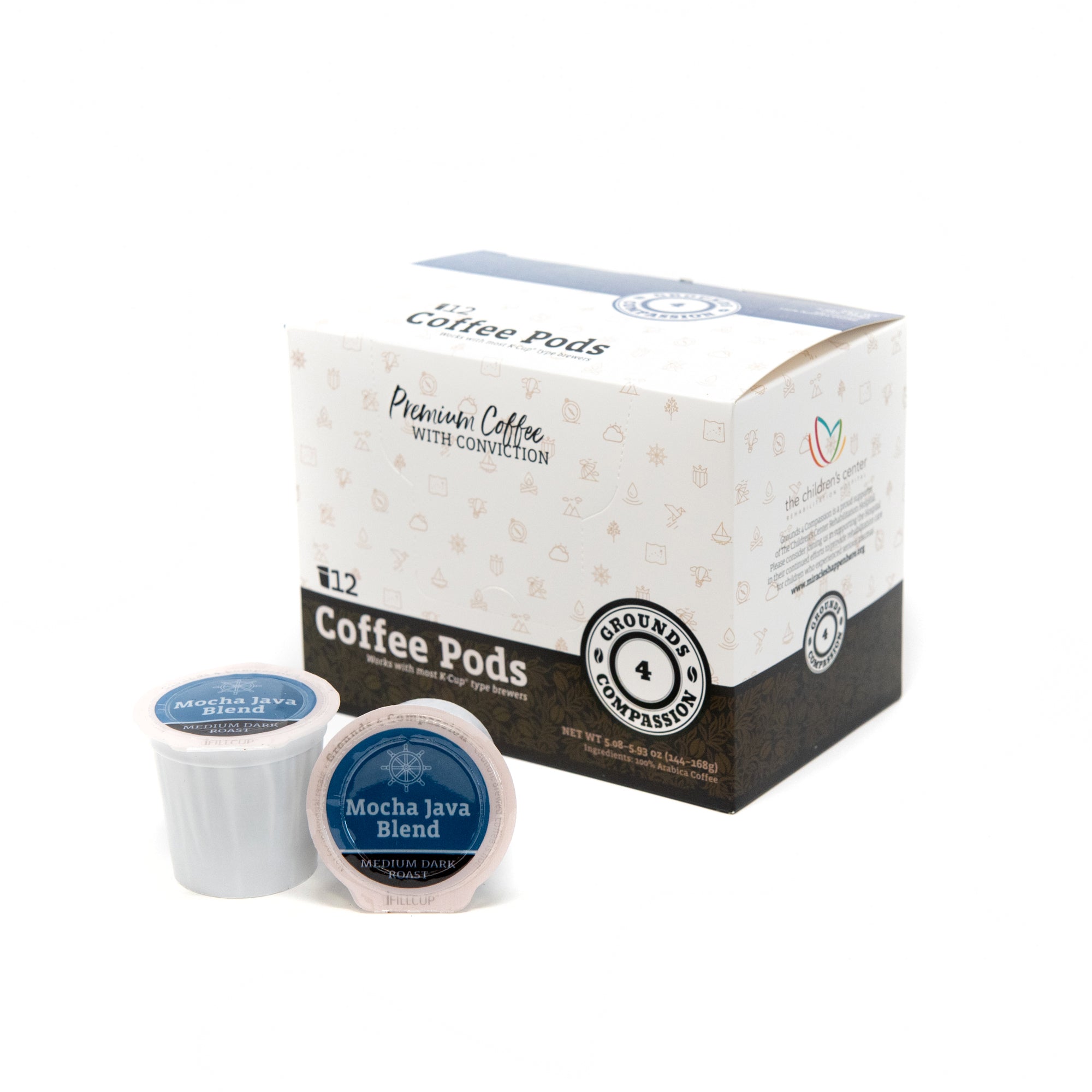 Mocha Java Coffee Pods • Grounds 4 Compassion Coffee